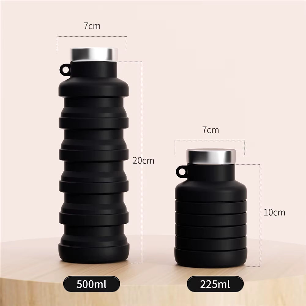 Fitness Sports Water Bottle Silicone Collapsible Drinking Cup Outdoor Travel Climbing Bicycle Bottle Camouflage Kettle