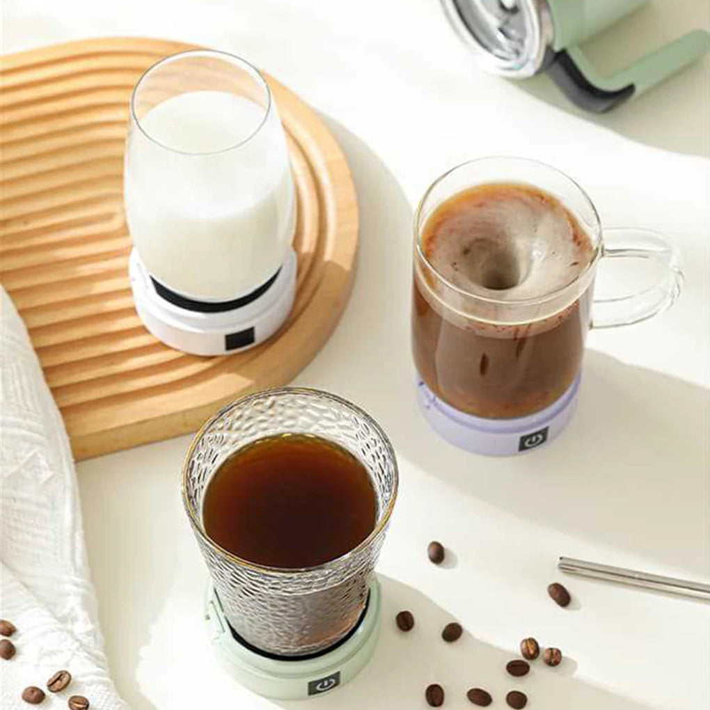 Portable USB Charging Automatic Self Stirring Mug LED Temperature Display Electric Stirring Rotating Magnetic Tumbler with Lid