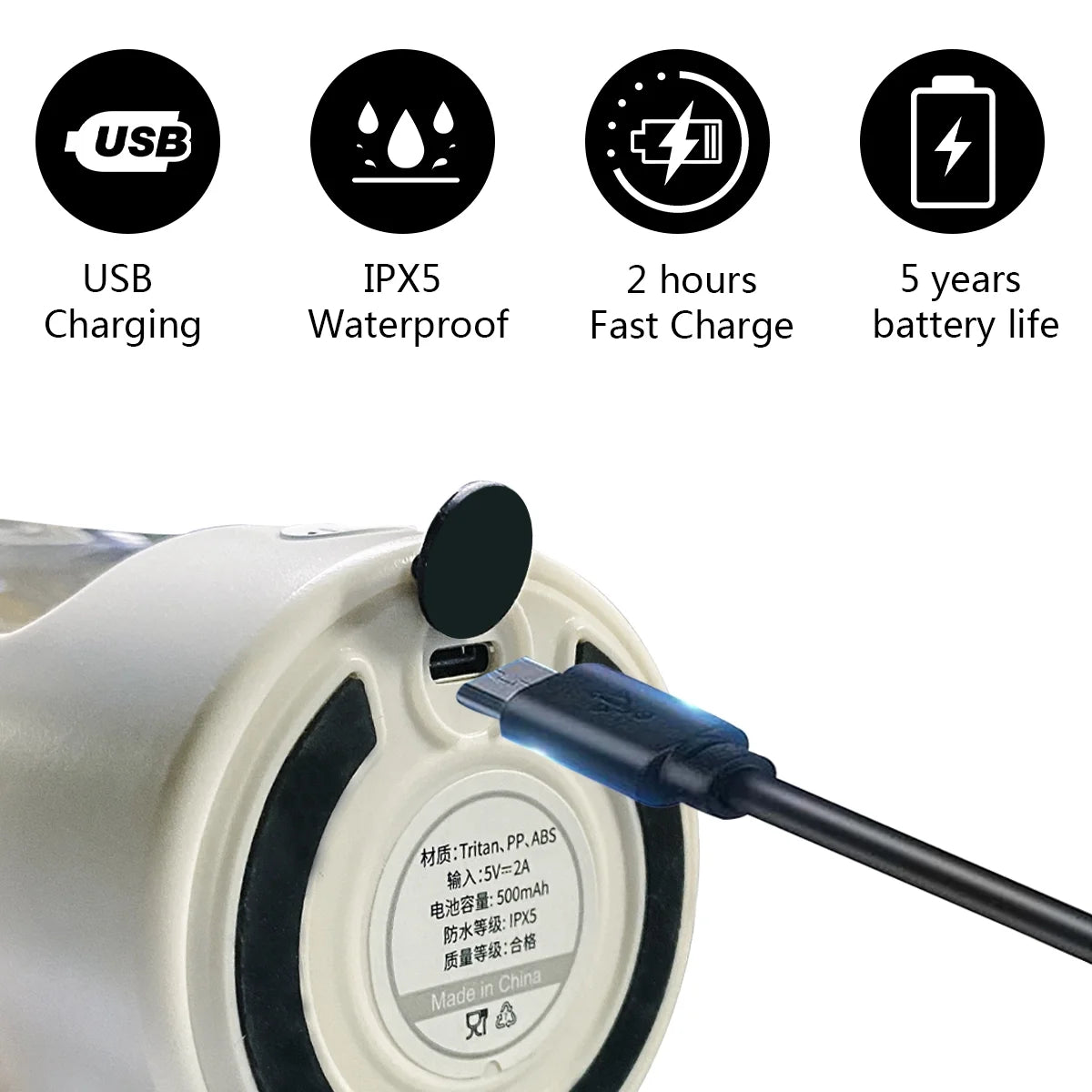Electric Blender Shaker Bottle 